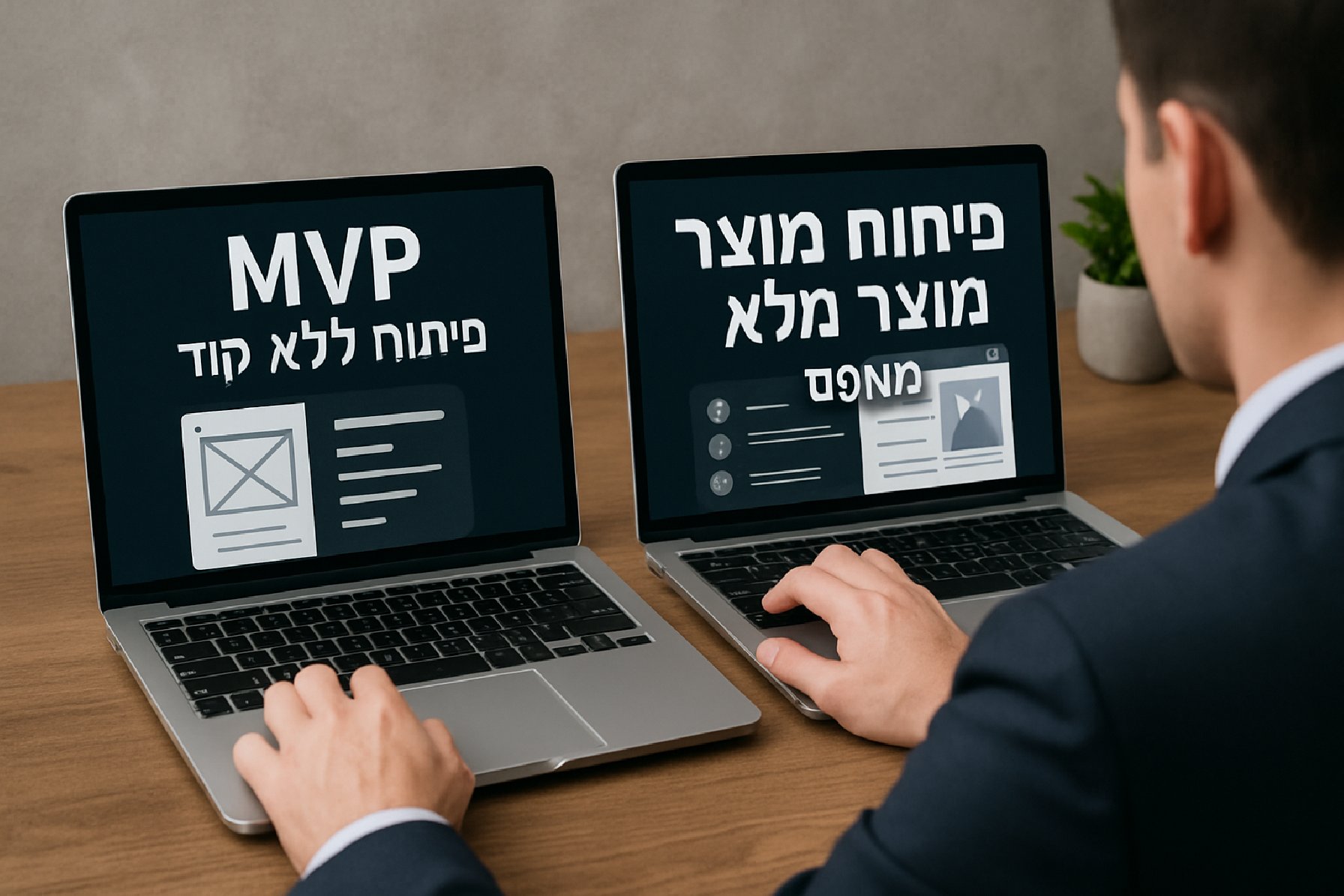 פיתוח MVP ללא קוד מול פיתוח מוצר מלא מאפס