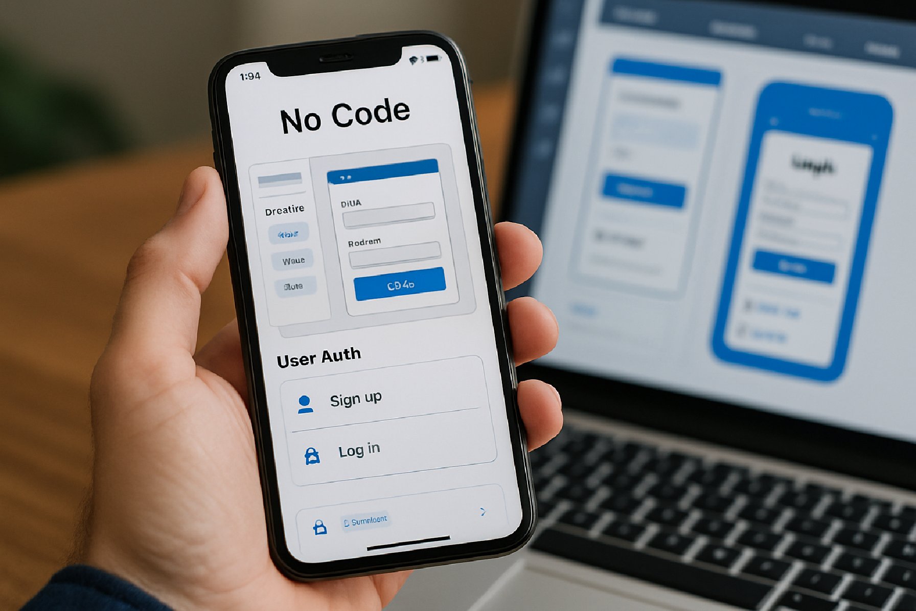 פיתוח אפליקציות No Code עם התחברות משתמשים